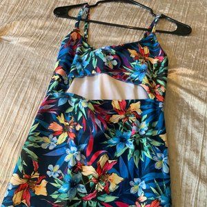 Tropical mini dress size Large